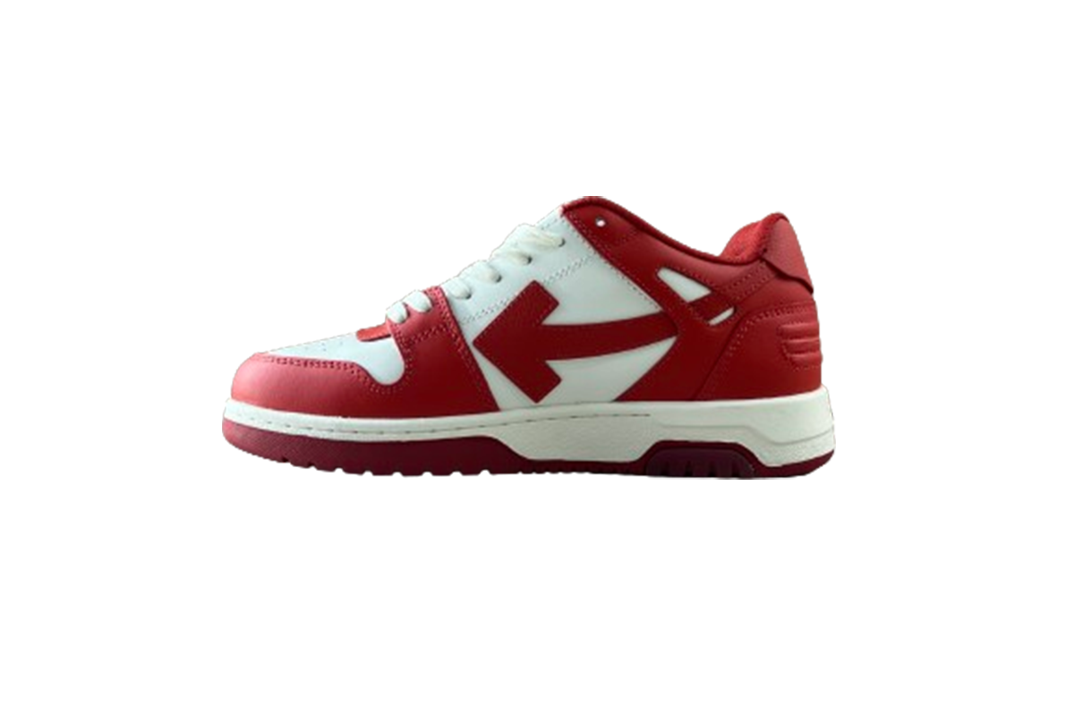 OFF-WHITE Out Of Office Low Tops Red