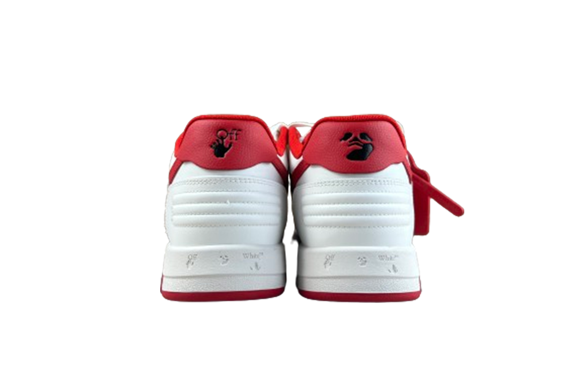 OFF-WHITE Out Of Office Low Tops White Red