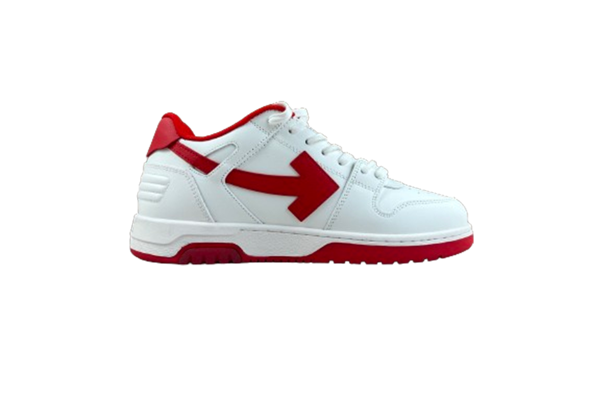 OFF-WHITE Out Of Office Low Tops White Red