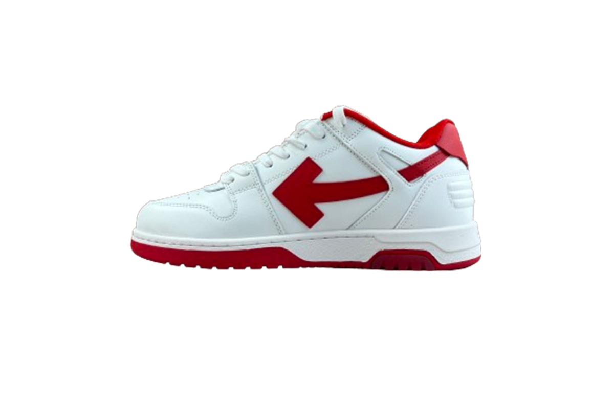 OFF-WHITE Out Of Office Low Tops White Red