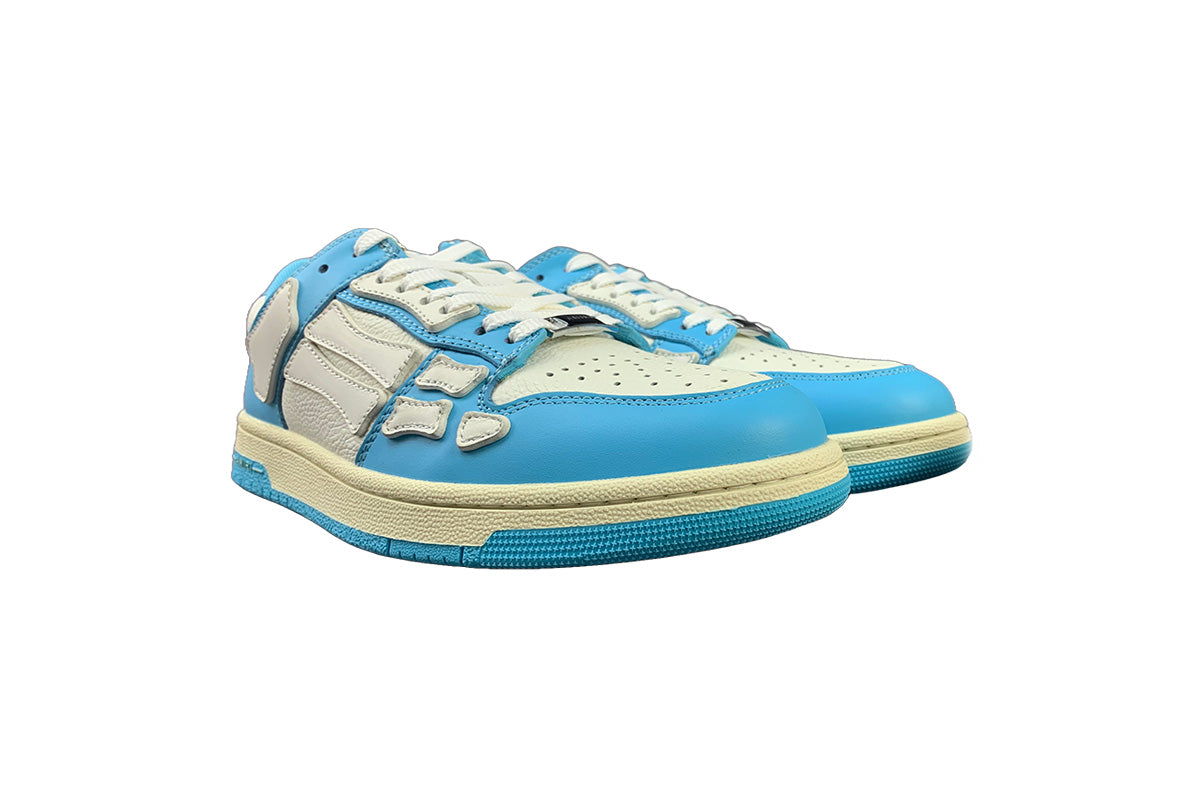 Amiri Skeleton Low Top Light Blue & White