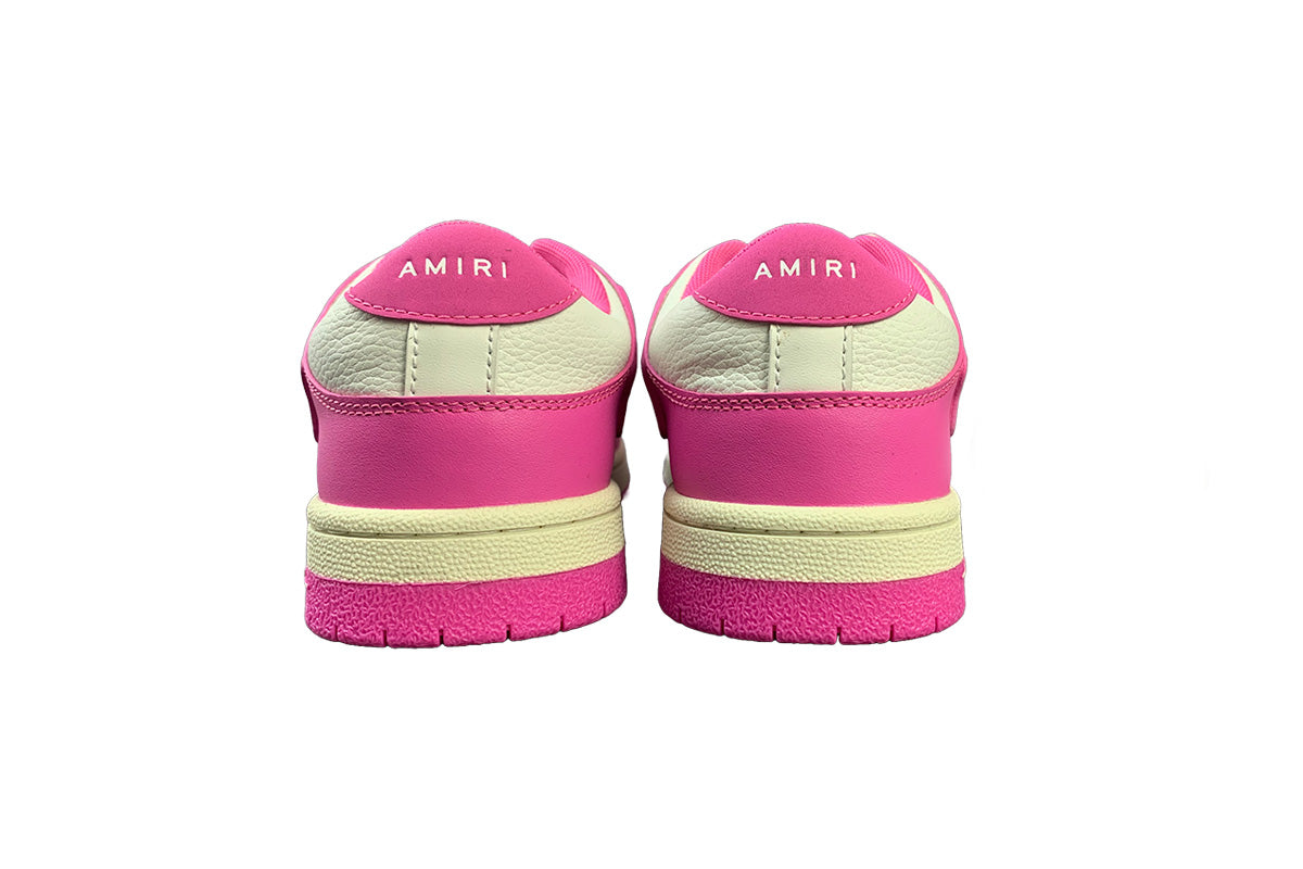 Amiri Skeleton Low Top Pink & White