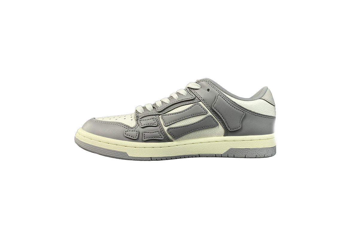 Amiri Skeleton Low Top Light Gray & White