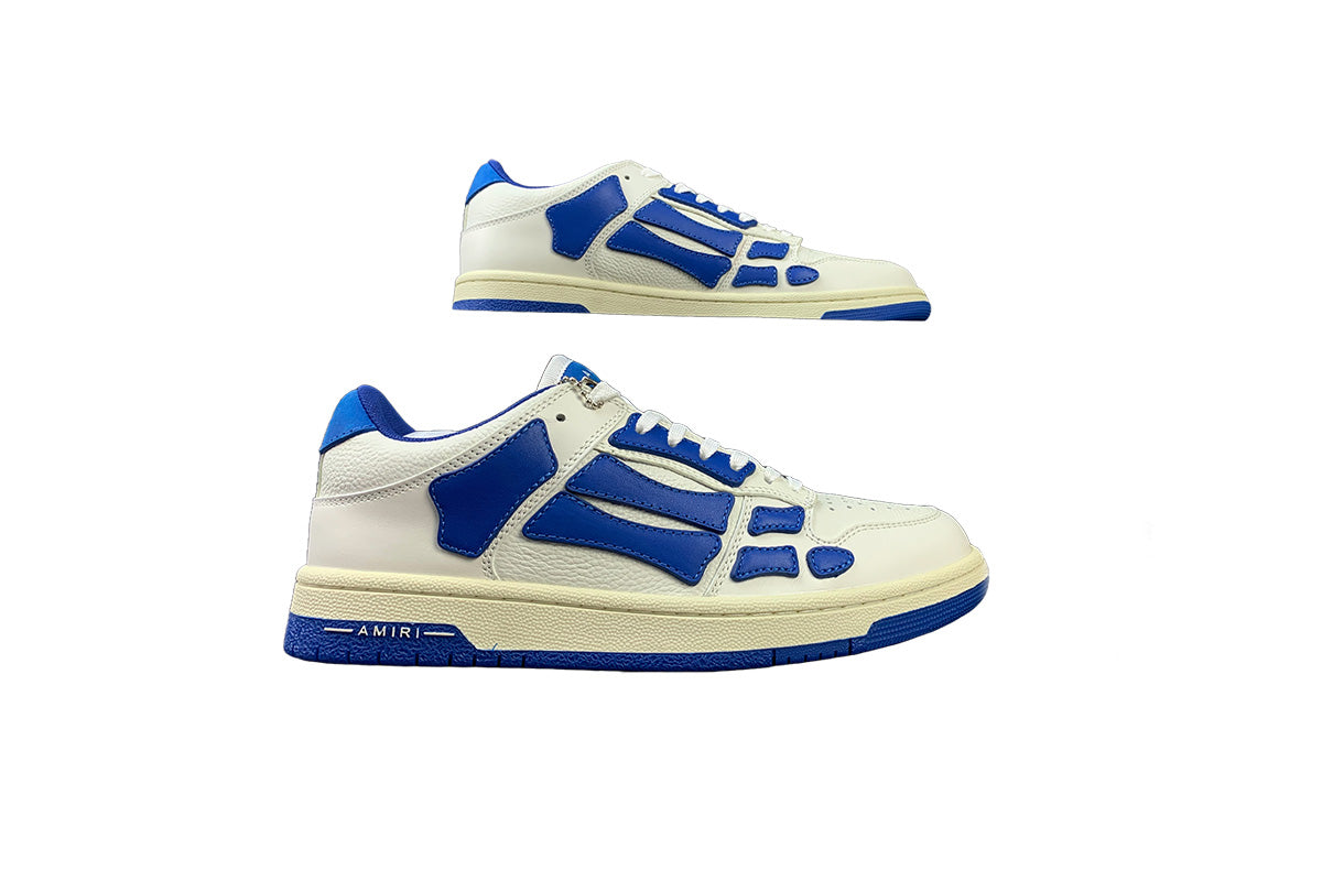 Amiri Skeleton Low Top White & Blue