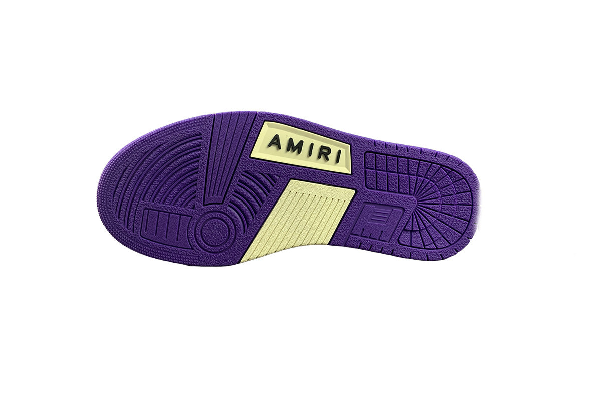 Amiri Skeleton Low Top White & Purple