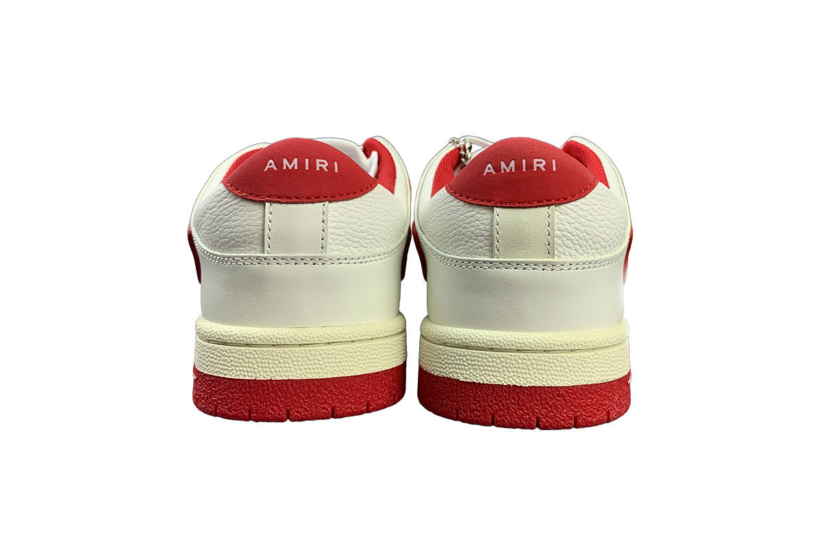 Amiri Skeleton Low Top White & Red