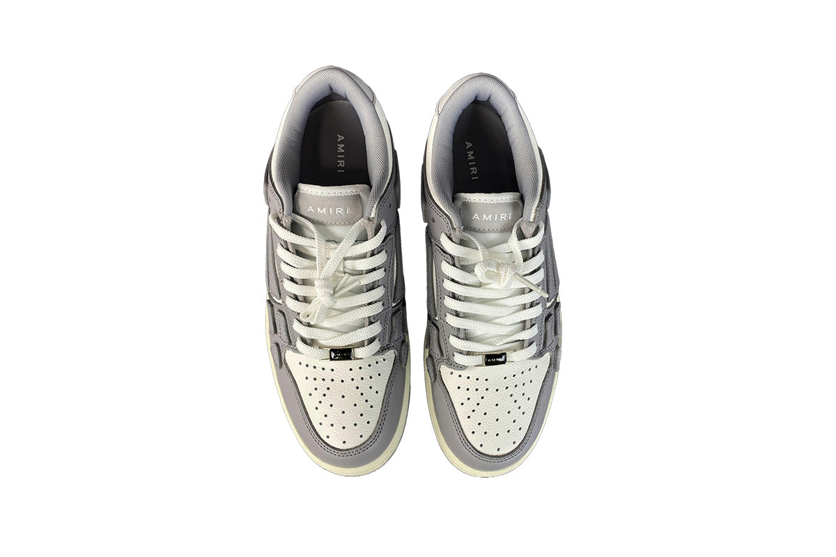 Amiri Skeleton Low Top Light Gray & White