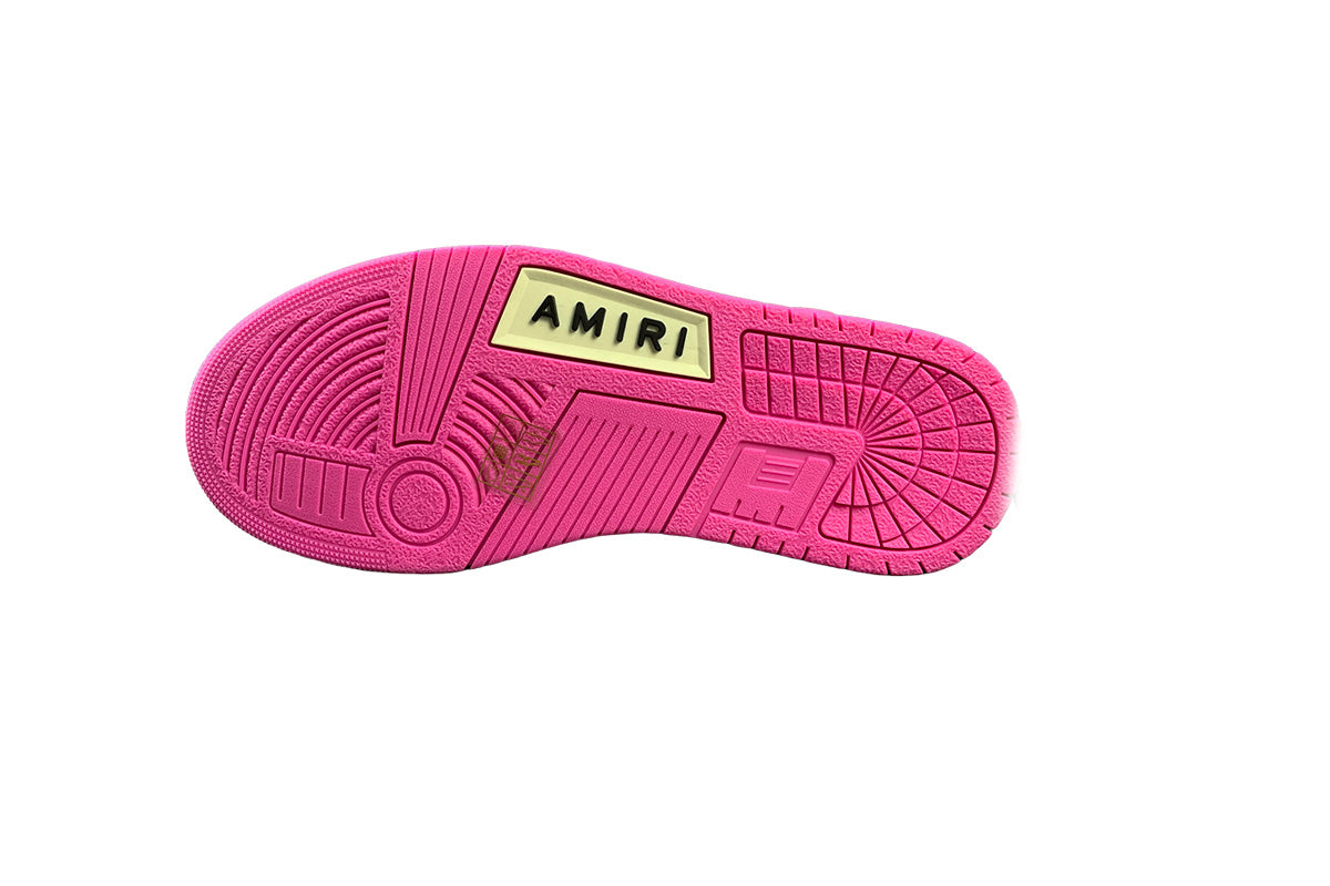 Amiri Skeleton Low Top Pink & White