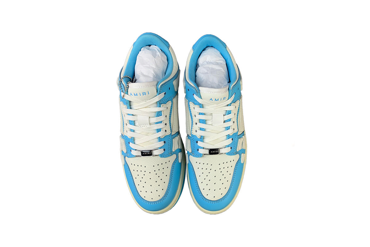 Amiri Skeleton Low Top Light Blue & White