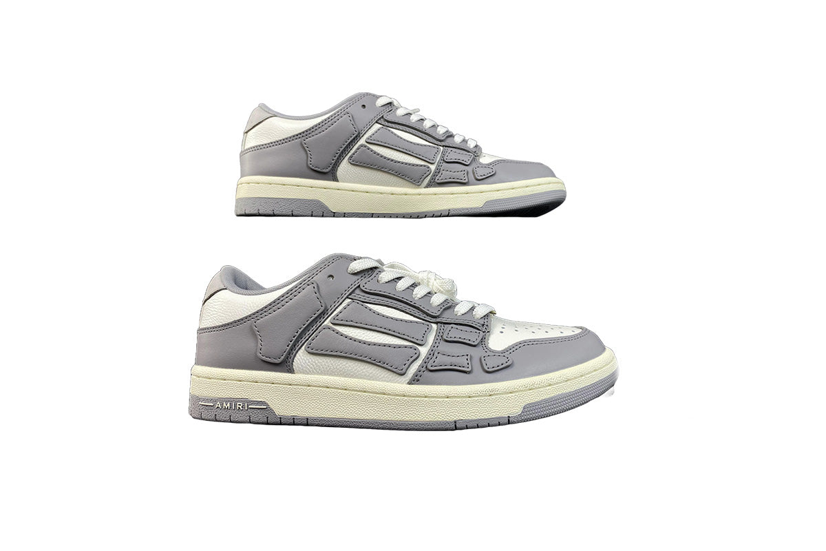 Amiri Skeleton Low Top Light Gray & White