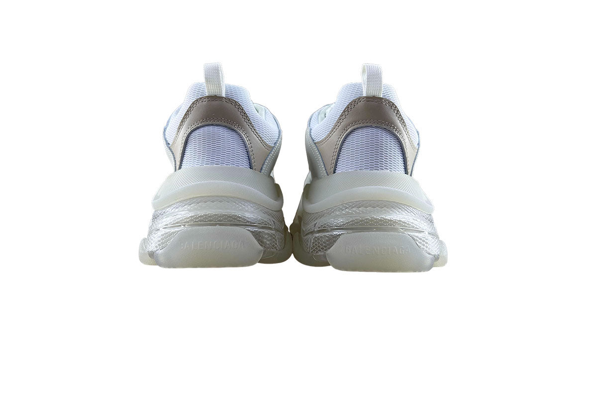 Balenciaga Triple S White with Clear Sole