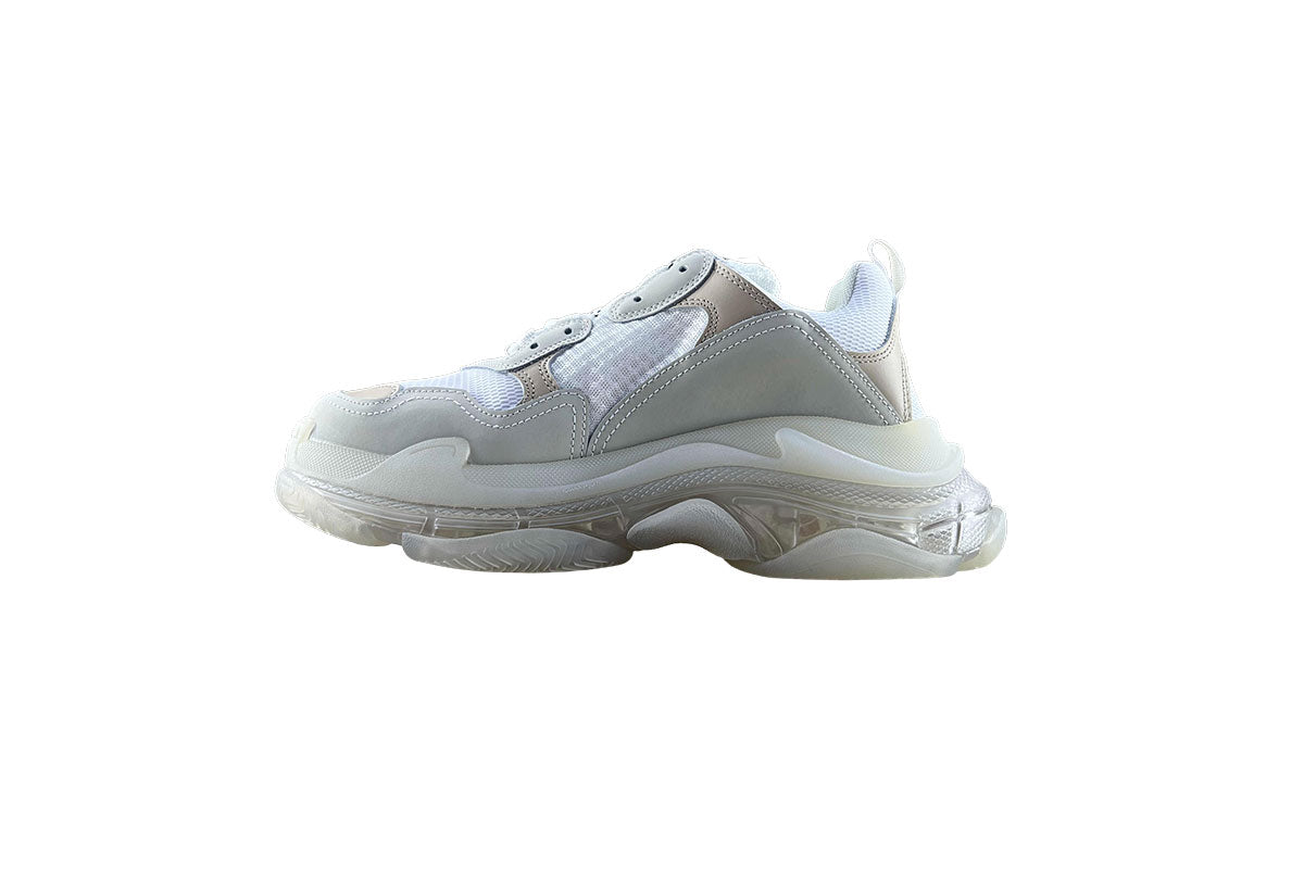 Balenciaga Triple S White with Clear Sole