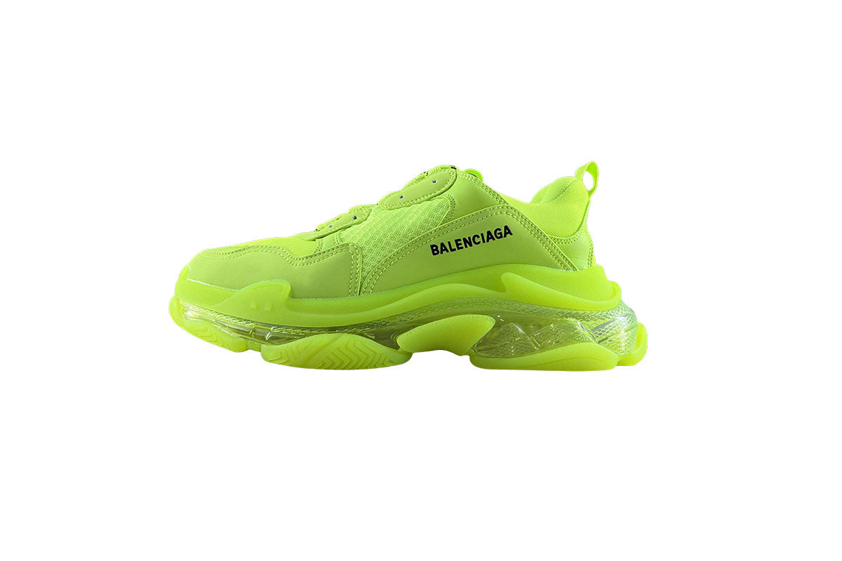 Balenciaga Triple S Neon Yellow with Clear Sole