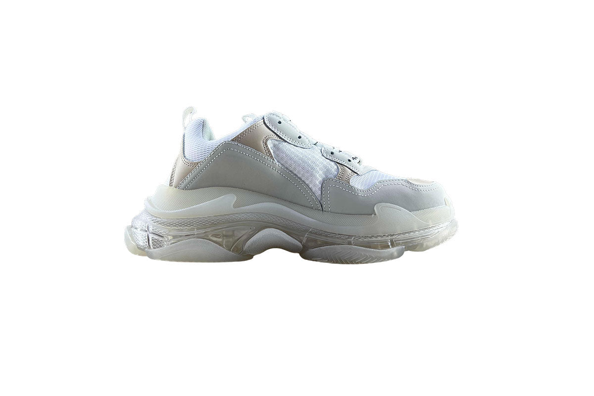 Balenciaga Triple S White with Clear Sole
