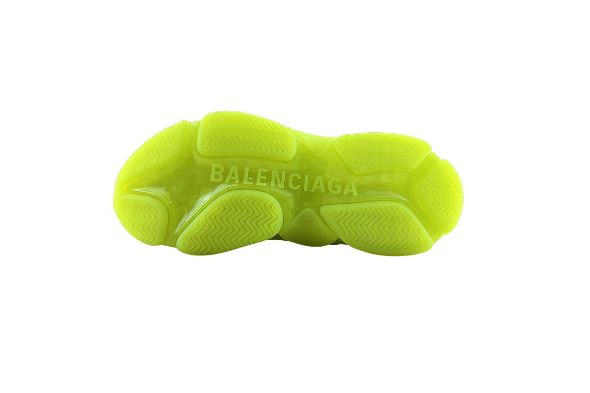 Balenciaga Triple S Neon Yellow with Clear Sole