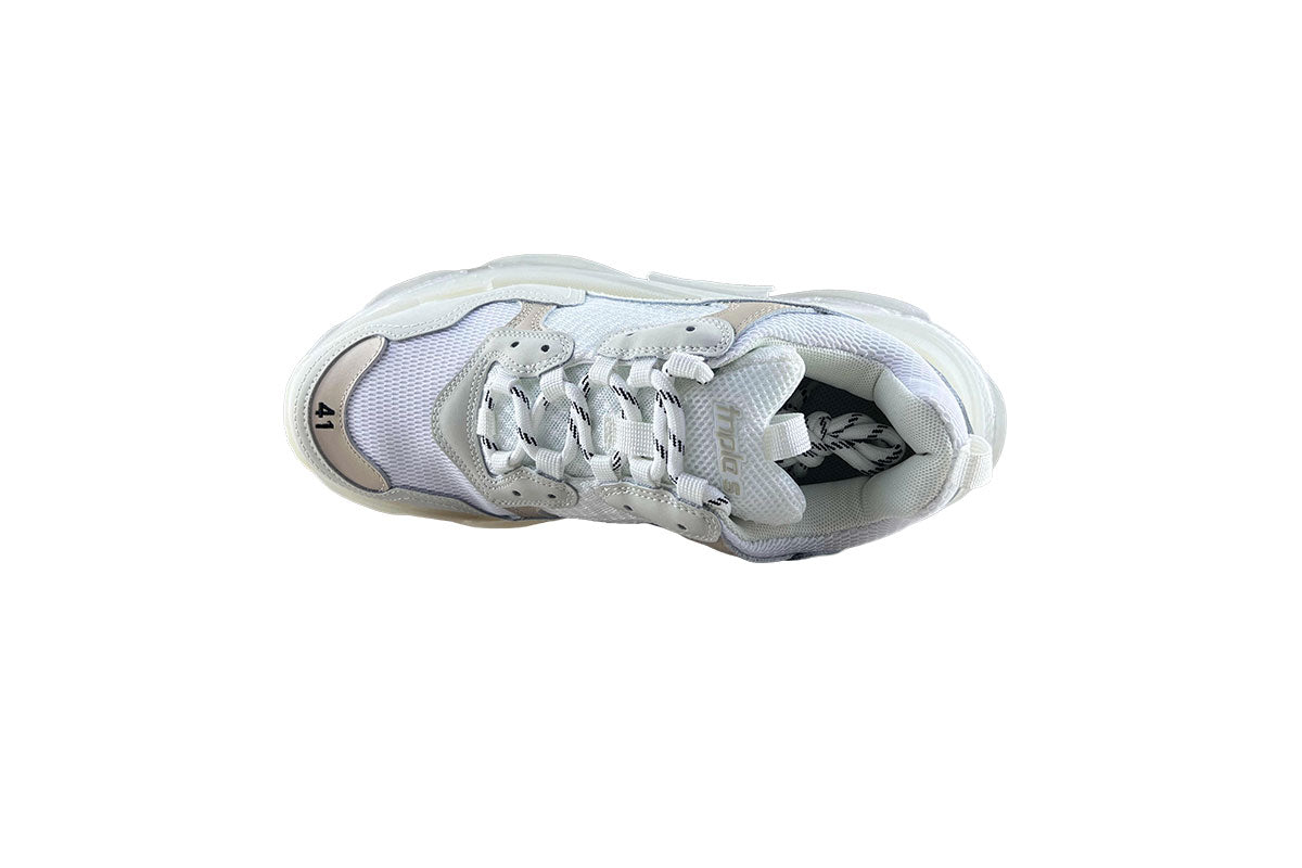 Balenciaga Triple S White with Clear Sole