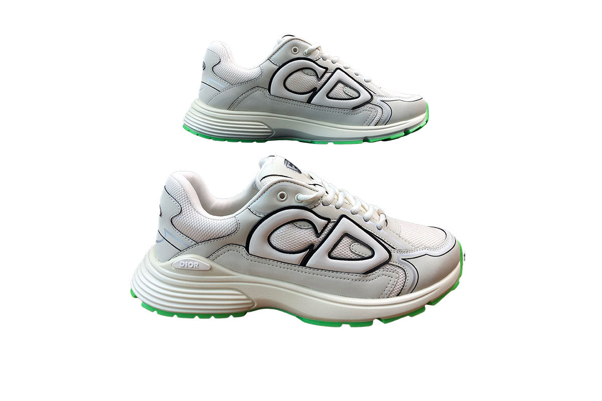 Dior B30 White with Green Soles