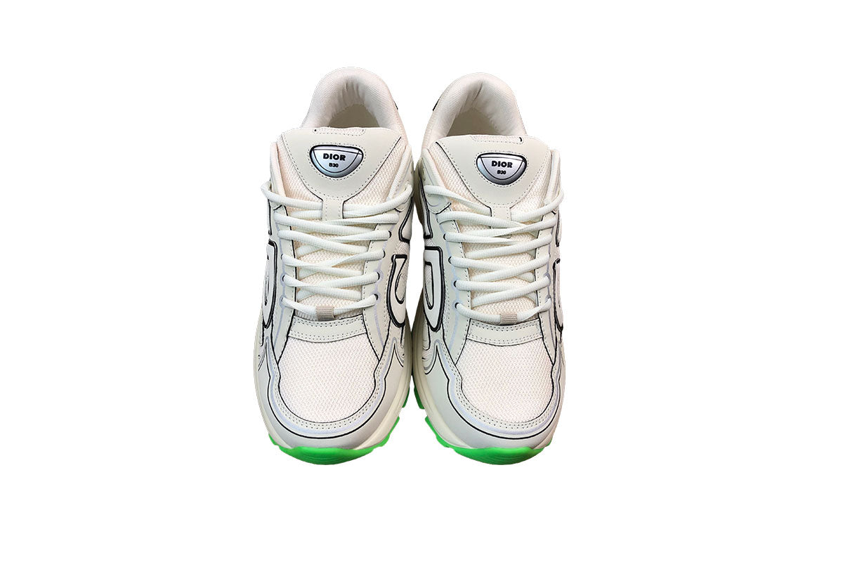 Dior B30 White with Green Soles