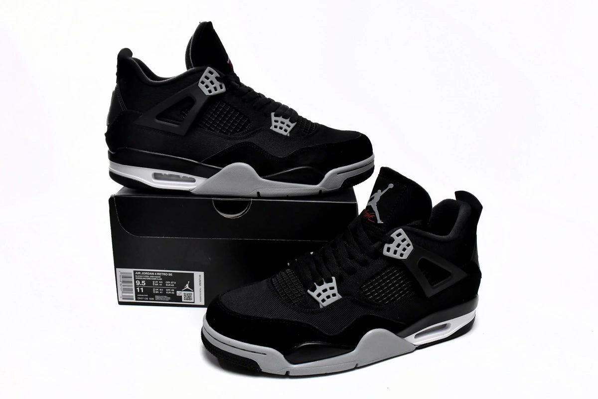Air Jordan 4 Black Canvas