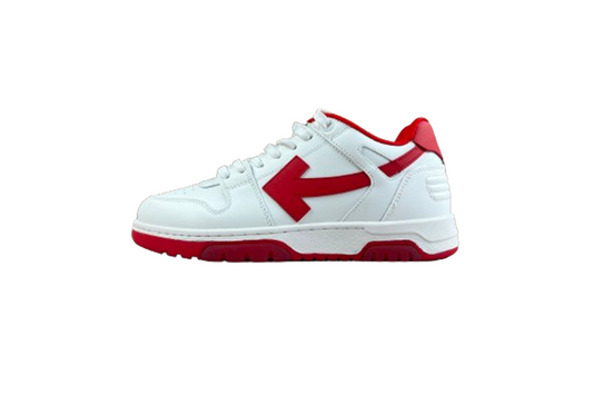 OFF-WHITE Out Of Office Low Tops White Red