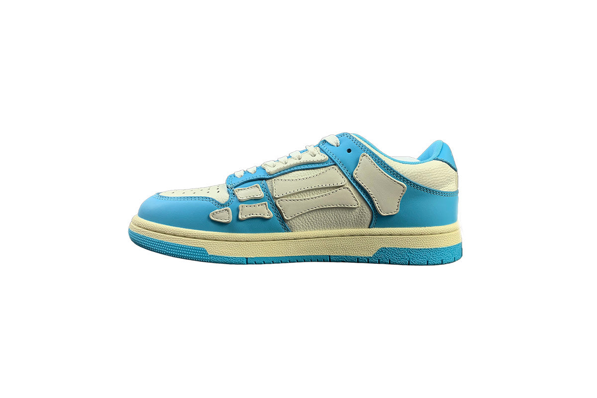 Amiri Skeleton Low Top Light Blue & White