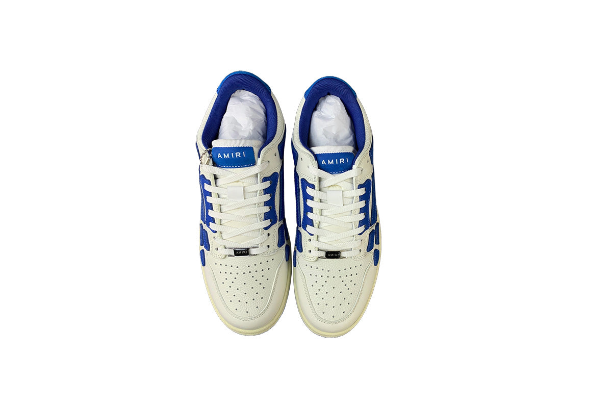 Amiri Skeleton Low Top White & Blue