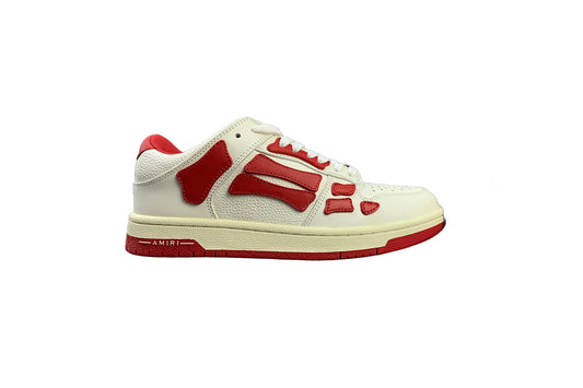 Amiri Skeleton Low Top White & Red