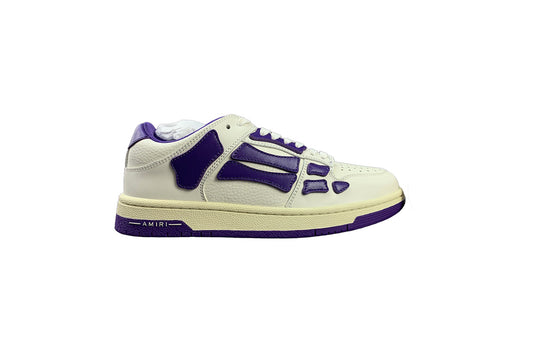 Amiri Skeleton Low Top White & Purple