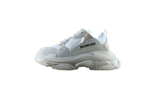 Balenciaga Triple S White with Clear Sole